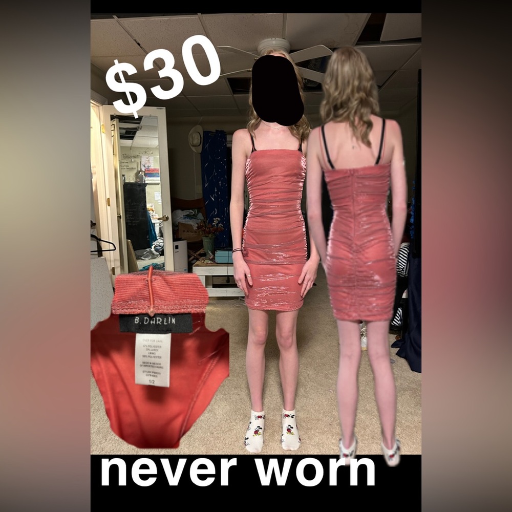 Dark pink spaghetti strap dress!